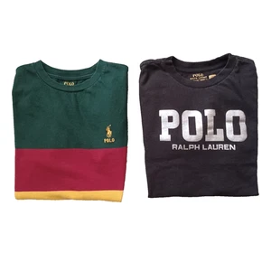 Polo Ralph Lauren T Shirt Boys M 10 12 Multicolor Lot OF 2 Logo Short Sleeve - Picture 1 of 23
