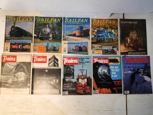 10 Vintage 1966-94 Railfan, Railroad & Trains Magazine Lot - Picture 1 of 7