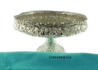 Antigua compota floral reposada de plata esterlina # 4346 patrón Tiffany & Co de 1875 Foto 1 de 4