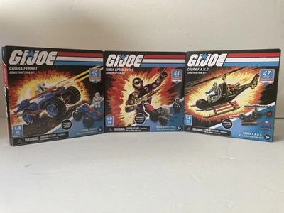 G.I. Joe_Construction Sets Lot Of 3 Cobra Fang, Ninja Speed Cycle & Cobra Ferret - Image 1 of 4
