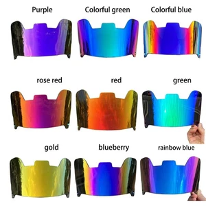 Visiera casco calcio cromata con clip scudo occhiello accessori casco calcio - Foto 1 di 17