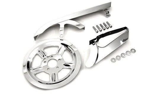 Kit de cubierta de polea protectora de correa cromada V-Twin 27-0619 para Sportster 04-13 Foto 1 de 1