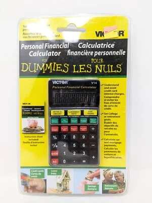 Victor V14 Personal Financial Calculator For Dummies w/ Instruction Sheet - Image 1 of 4