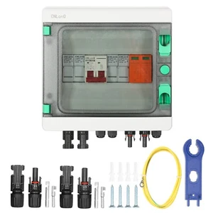 500V 32A Solar PV Combiner Box 2 in 1 out 2 String Outdoor Waterproof Plastic - Bild 1 von 10