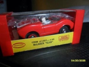 Aurora HO ThunderJet #1397 1966 McLaren Elva Mark II Red White Stripe - Picture 1 of 14