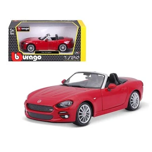 Fiat 124 Spider Rojo Modelo Auto Metal Bburago Colección Escala 1:24 - Imagen 1 de 7