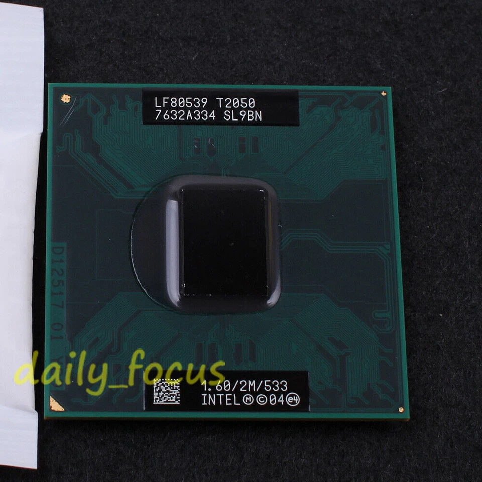 For Intel Core Duo T2050 1.6GHz LF80539GE0252M 533MHz Socket M Laptop CPU - Image 1 of 2