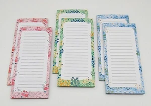 6 Pack Magnetic Notepads for Refrigerator Grocery List Magnet Pad ** Set #3 ** - Picture 1 of 2