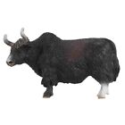 2X(14.5X3.5X8.5cm Classic Black Animals Cattle Bull Ox Figuri