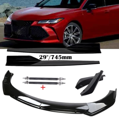 Front Bumper Rear Lip Spoiler Side Skirt For Toyota Avalon Glossy Black Body Kit Foto 1 de 4