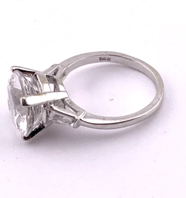 14K Gold HUGE Faux Diamond CZ Ring Size 5.75 by Kimberly *SEE VIDEO* - Image 1 of 4