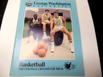 1985-6 OFFICIAL NCAA COLLEGE BASKETBALL GEORGE WASHINGTON UNIVERSITY YEARBOOK - Image 1 of 4