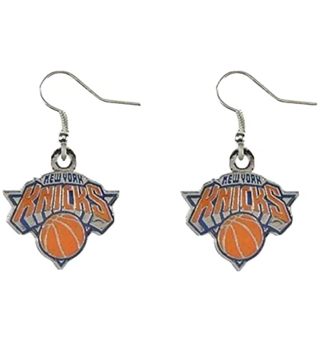 Licensed NBA New York Knicks Team Logo Dangle Earrings Cover