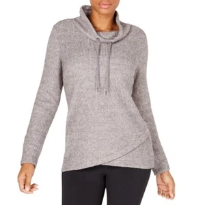 Ideology grauer Langarm-Pullover mit Wasserfallausschnitt - Bild 1 von 5