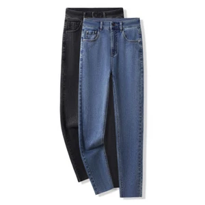 Spring Women Fashions Slim Elastic High Waist Simple Solid Color Small Leg Pants - Picture 1 of 9