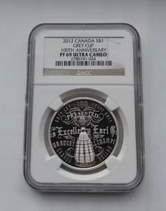 NGC PF 69 ULTRA CAMEO 2012 Canadá .9999 dólar de plata copa gris 100 aniversario - Imagen 1 de 4