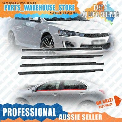 4X FITS MITSUBISHI LANCER 2008-2017 WEATHERSTRIP DOOR BELT SET 5727A005 5727A006 - image 1 of 3