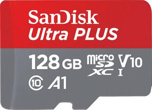 NEW SanDisk SDSQUB3-128G-AN6TN Ultra PLUS 128GB microSDXC UHS-I Memory Card - Picture 1 of 2
