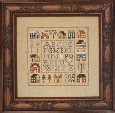 The Drawn Thread 12 HOUSE SAMPLER Cross Stitch PATTERN with Heart Charm ❤️ NOS - Image 1 of 4