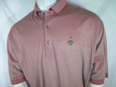 Fairway & Greene XL (XXL actually) Pink Cotton Golf Shirt Merion Members Logo Cover