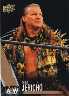 Chris Jericho 2021 AEW Pro Wrestling Trading Card Upper Deck #54 Gold Wrestler - Image 1 of 3