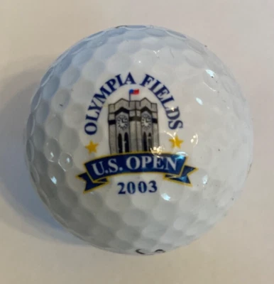 2003 US Open Logo Ball Jim Furyk Wins at Olympia Fields, Ill. (blue logo) Foto 1 de 4