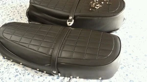 HONDA CL350 K3 1971 CB350 K4 72/73 seat cover with strap and 12 rivet (H*-78) - Picture 1 of 4
