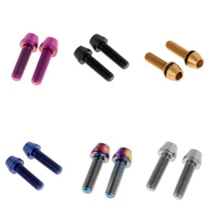 Titanium M5 Bolts Cycling Bike Stem Tapered Head Screw with Washer Gasket - Picture 1 of 38