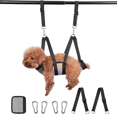 Ownpets Pet Grooming Hammock, Dog Grooming Hammock with Carabiners, Breathable P