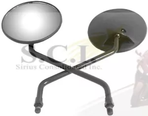 HONDA XR250L XR400 XR600 XR650L XR650R BLACK REPLACEMENT MIRRORS SOLD IN PAIRS - Picture 1 of 4