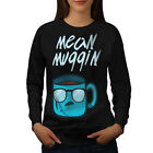 Wellcoda Mean Mug Cool Womens Sweatshirt, Funny Casual Pullover Jumper