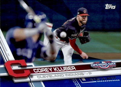 2017 Topps Opening Day Blue Foil #63 Corey Kluber Card - Image 1 of 2