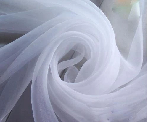 120" Wide (10ft Wide) x 120 Yards Roll - White Sheer Voile Chiffon Fabric  - Image 1 of 3