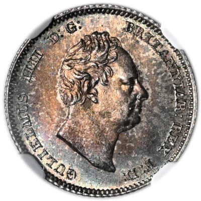 Great Britain Groat (4 Pence) 1836 NGC MS64 William IV used in British Guiana - Image 1 of 4