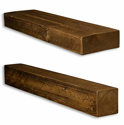 levandeo mensola da parete legno massello 6 misure noce colorato mensola vintage