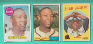 3 TOPPS JUAN PIZARRO 1959# 188 MILWAUKEE BRAVES,1961 # 227 WHITE SOX,1969 # 498 - Picture 1 of 2
