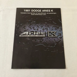 1981 Dodge Aries K Car Sales Brochure Catalog Coupe Sedan Station Wagon - Picture 1 of 7