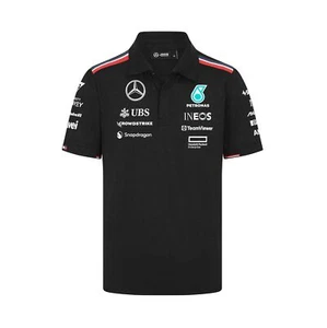 Mercedes AMG Petronas F1 Men's 2024 Team Polo - Black - Size: L - Picture 1 of 9