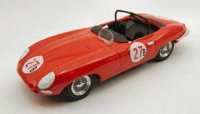 1:43 BEST Jaguar E Type Spider #27 Riverside 1961 Krause Red BE9353 - Immagine 1 di 2