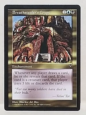 Magic the Gathering Breathstealers Crypt Visions 1996 NM Near Mint Condition  - Image 1 of 2