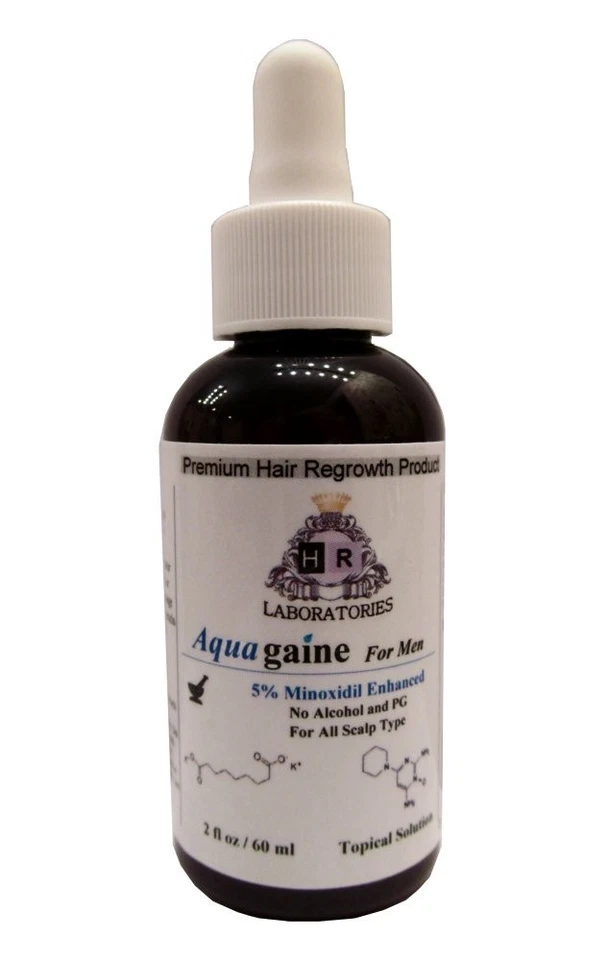Aquagaine for Men: 5% Minoxidil Enhanced No Alcohol/No PG for hair loss - Image 1 of 1