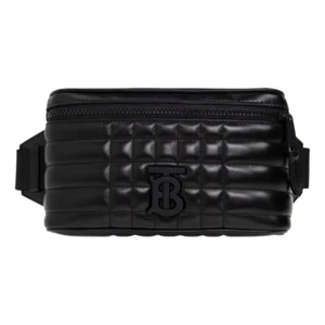 Burberry Tb-monogram Quilted Belt Bag In Black Cube Cumbag - Picture 1 of 17