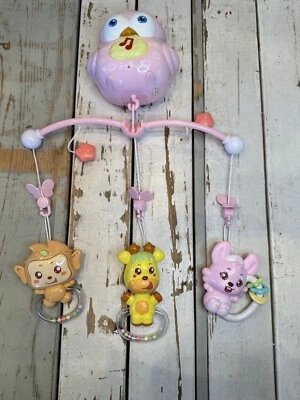 Dr Owl Musical Móvil Búho y Rosa Decoración de Guardería Mono Conejo Jirafas FUNCIONA Foto 1 de 4