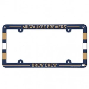 Milwaukee Brewers Telaio di Plastica per Licenza [NUOVO] MLB Tag Auto Targa Camion - Foto 1 di 1