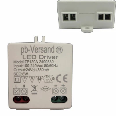LED Trafo 8W 24V DC 57x20mm klein Lampen Transformator driver Netzteil Konverter - Bild 1 von 4
