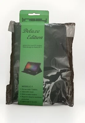 Linsay Tablet Case for 7" Tablets Full Cover Faux Leather Protection With Stand - Image 1 of 4