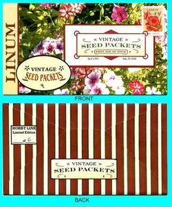 Linum - Vintage Seed Packets  First Day Cover with Color Cancel - Picture 1 of 1