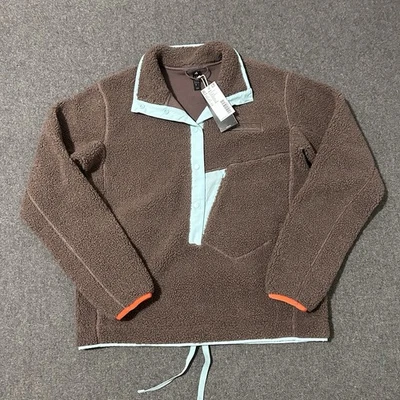 MUESTRA NUEVO CON ETIQUETAS Adidas Terrex Mujer Xploric Pila Profunda Polar Pullover Marrón Foto 1 de 4