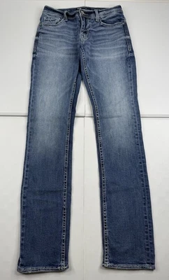 BKE Buckle Alec Jeans Straight Leg Blue Stretch Denim Whiskered Mens 28x32 EUC - Image 1 of 4
