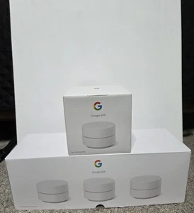 Google Home Wi-Fi System GJ2CQ Dwupasmowy router siatkowy 3-pak + 1 opakowanie NLS-1304-25 - Zdjęcie 1 z 1